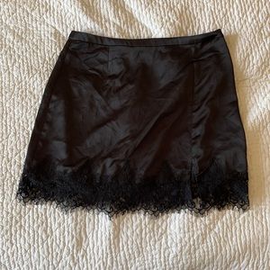 Black mini skirt
